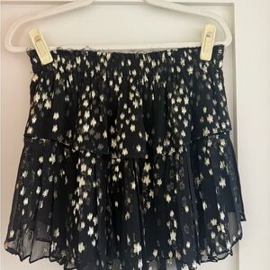 LoveShackFancy Black and White Bubble Mini Skirt